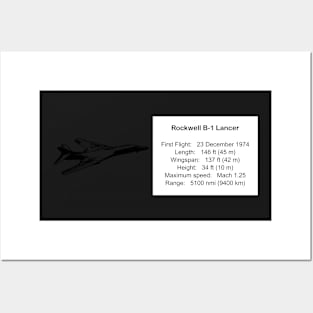 Rockwell B-1 Lancer - Black Info Mug Design Posters and Art